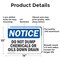 Signmission Do Not Dump Chemicals Or Oils Down Drain, 14 in W x Rectangle, Aluminum OS-2PACK-NS-A-1014-L-11154 - alternate 4
